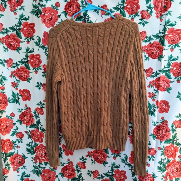 POLO RALPH LAUREN ✨ Tan Cable Knit Sweater - Picture 2 of 6